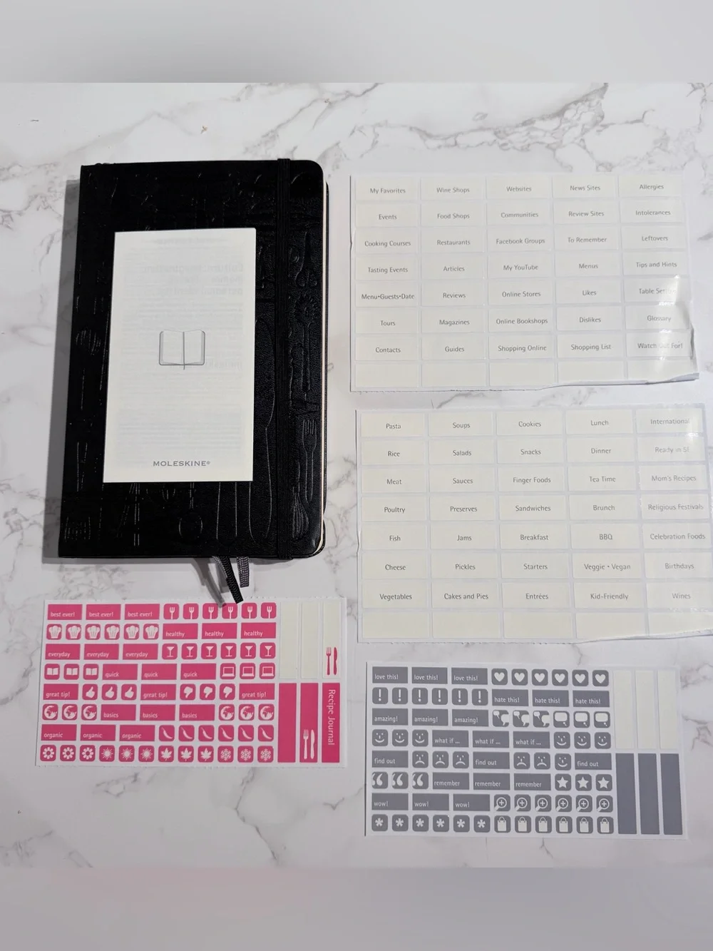 Moleskine Recipe Journal. New with aged paper. See photos